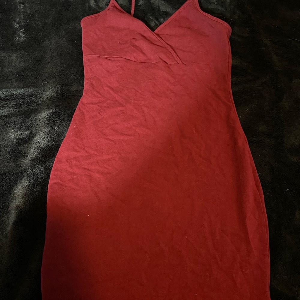Tight red dress